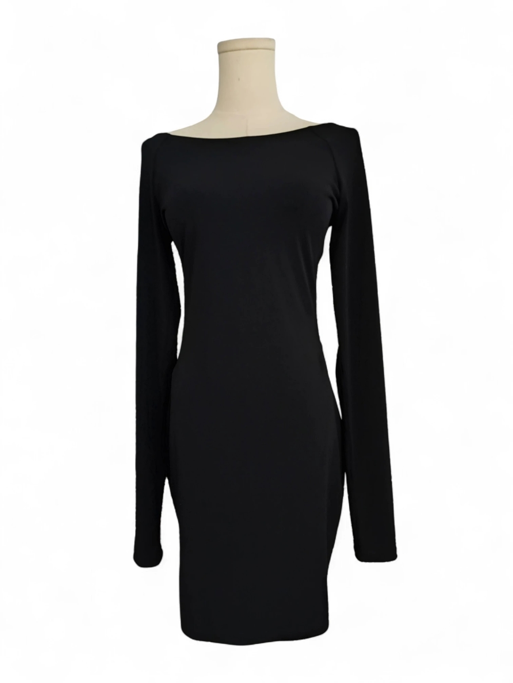 Elizabeth and James Black Bodycon Mesh Sheer Back Dress Womens Medium - Picture 2 of 10
